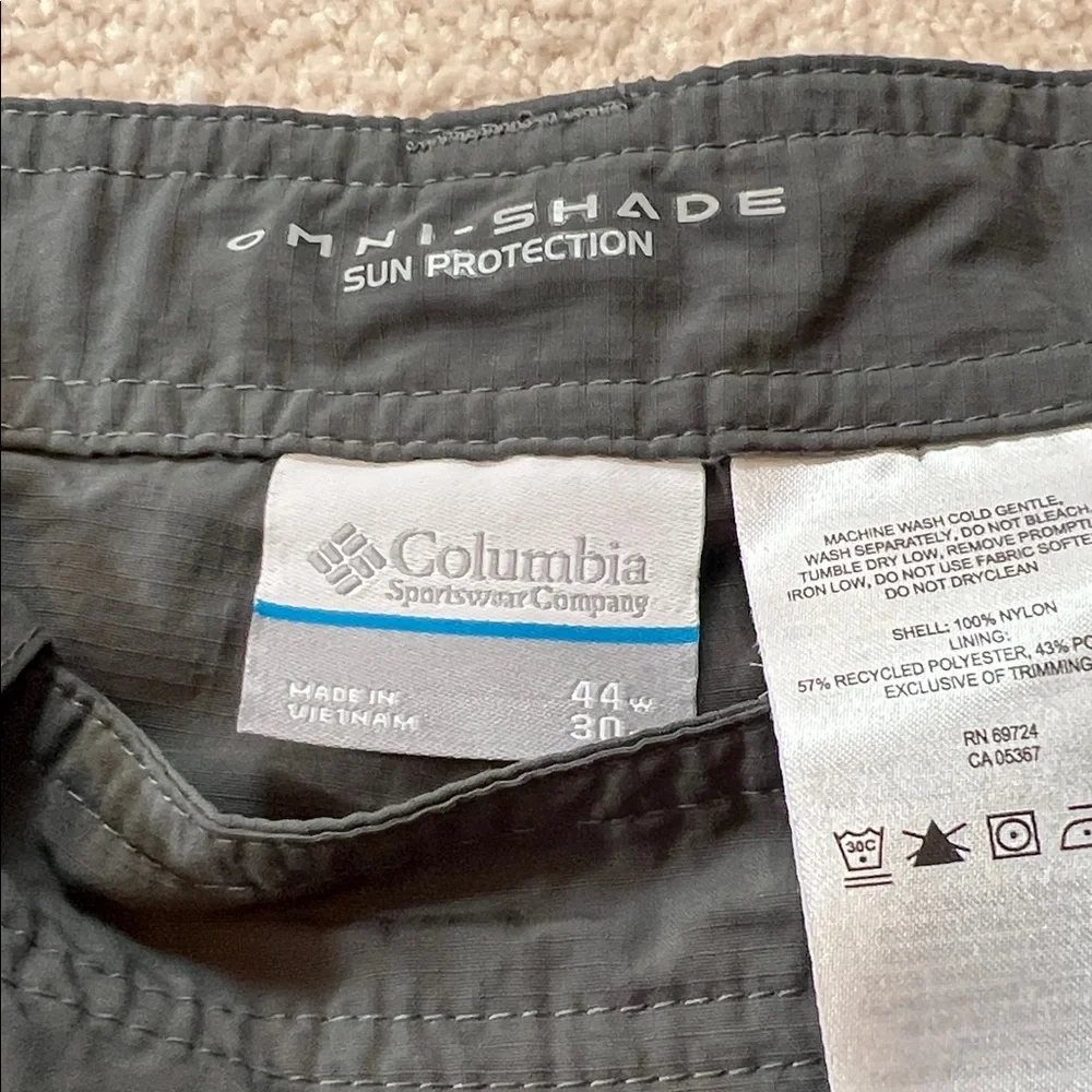 Columbia Convertible Cargo Hiking Pants Mens 44x30 Omni-Shade Sun Protection - Picture 2 of 9